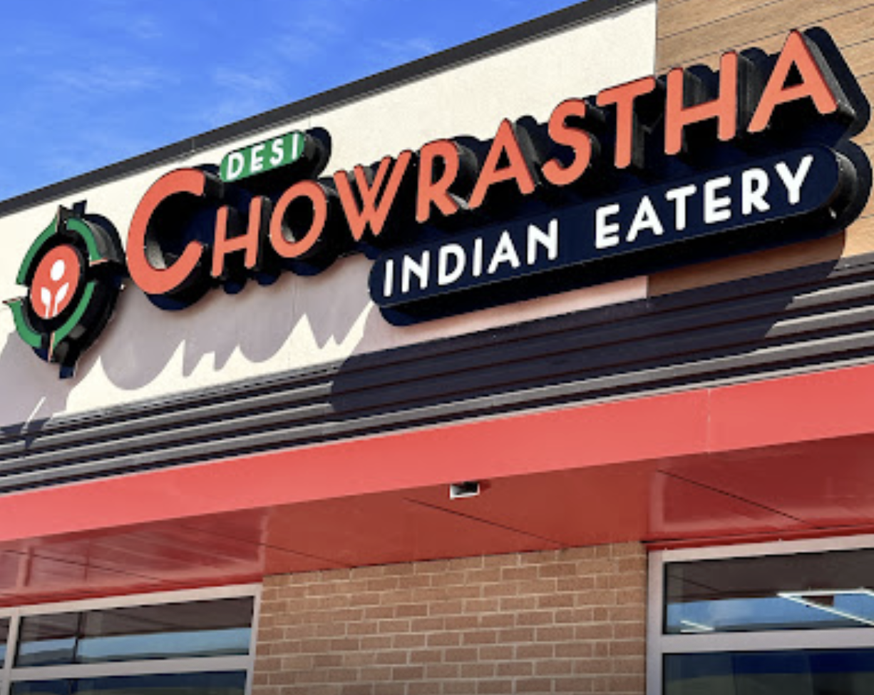 chowrastha indian eatery signage at location